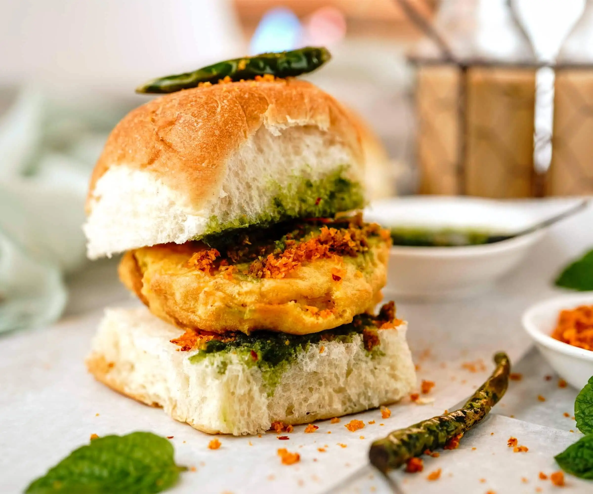 Authentic Vada Pav at NOSH Express Chai and Dosa in Edmonton